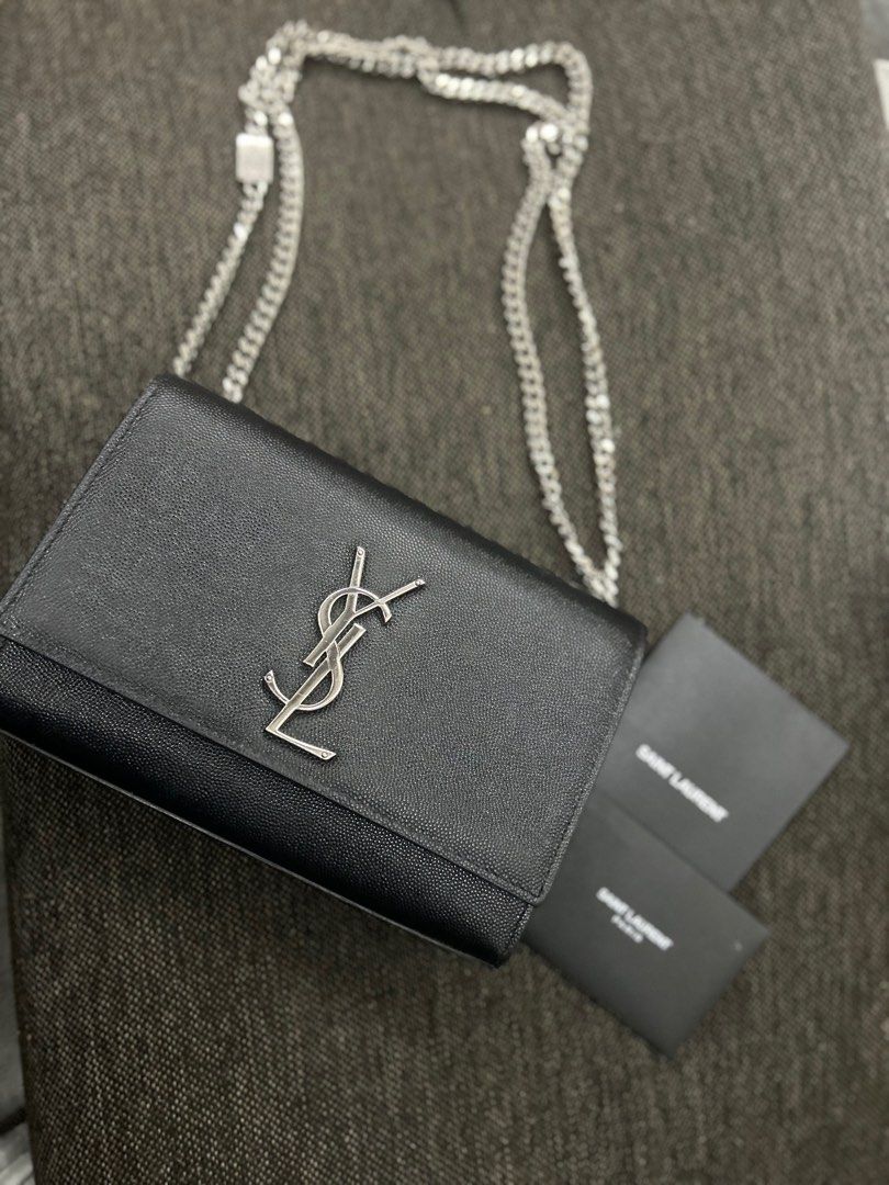 YSL Bag (Category: Luxury Bags & Wallets) located in Cavite. Submitted by baglover26 (Listing ID 1325754455, Image 2). Description: ****Fixed na po sa 35k!! Pls don't ask me to take pic of the code kasi mahirap po talaga sya mapicturan this is 100% original pwede tayo mag meet sa meron pwede mag entrupy but c/o nyo po ang fee. YSL Kate bag Rank A sign of used on metal hardware in mint condition comes with care cards generic dustbag and ysl Paperb