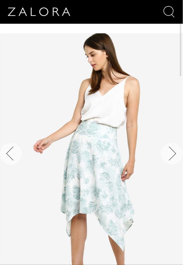 Floral skirt zalora cheap