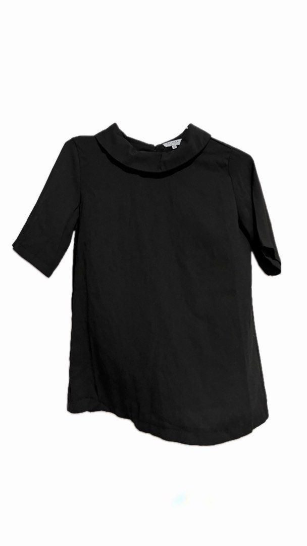 Zalora Office Wear Black Blouse Women s Fashion Tops Blouses on Carousell