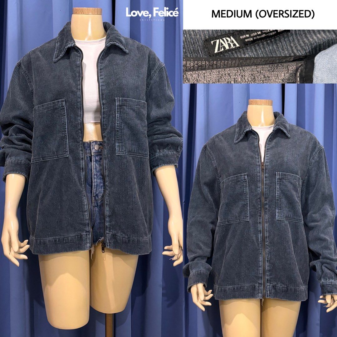Zara Corduroy Jacket Women s Fashion Coats Jackets and Outerwear on Carousell