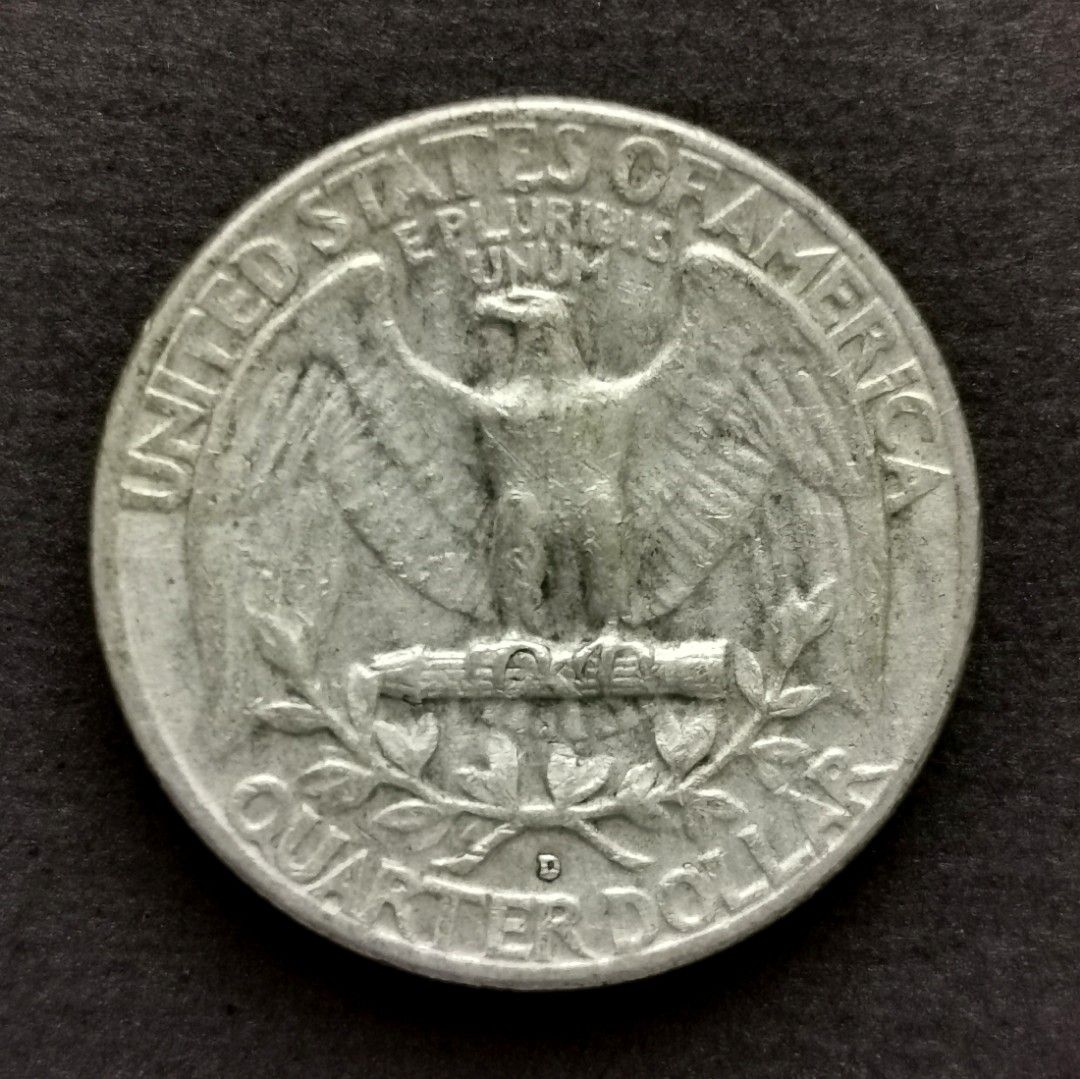銀幣] 1962 - D 美國25分美金硬幣一枚, 興趣及遊戲, 收藏品及紀念品, 錢幣- Carousell