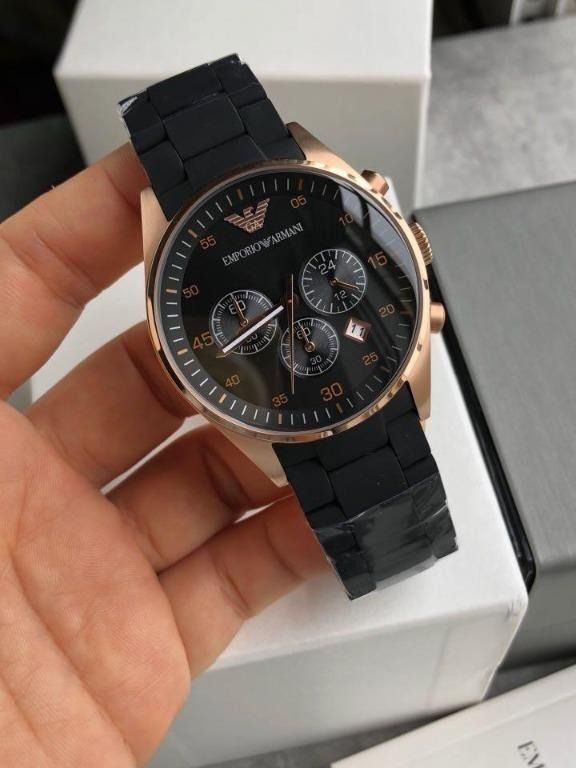 SALE Emporio Armani Ladies Sportivo Chronograph Watch Rose Gold PVD AR5906 Watches Women s Fashion Watches Accessories Watches on Carousell