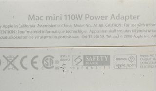 Apple  Mac Mini  110 W Power Adapter
