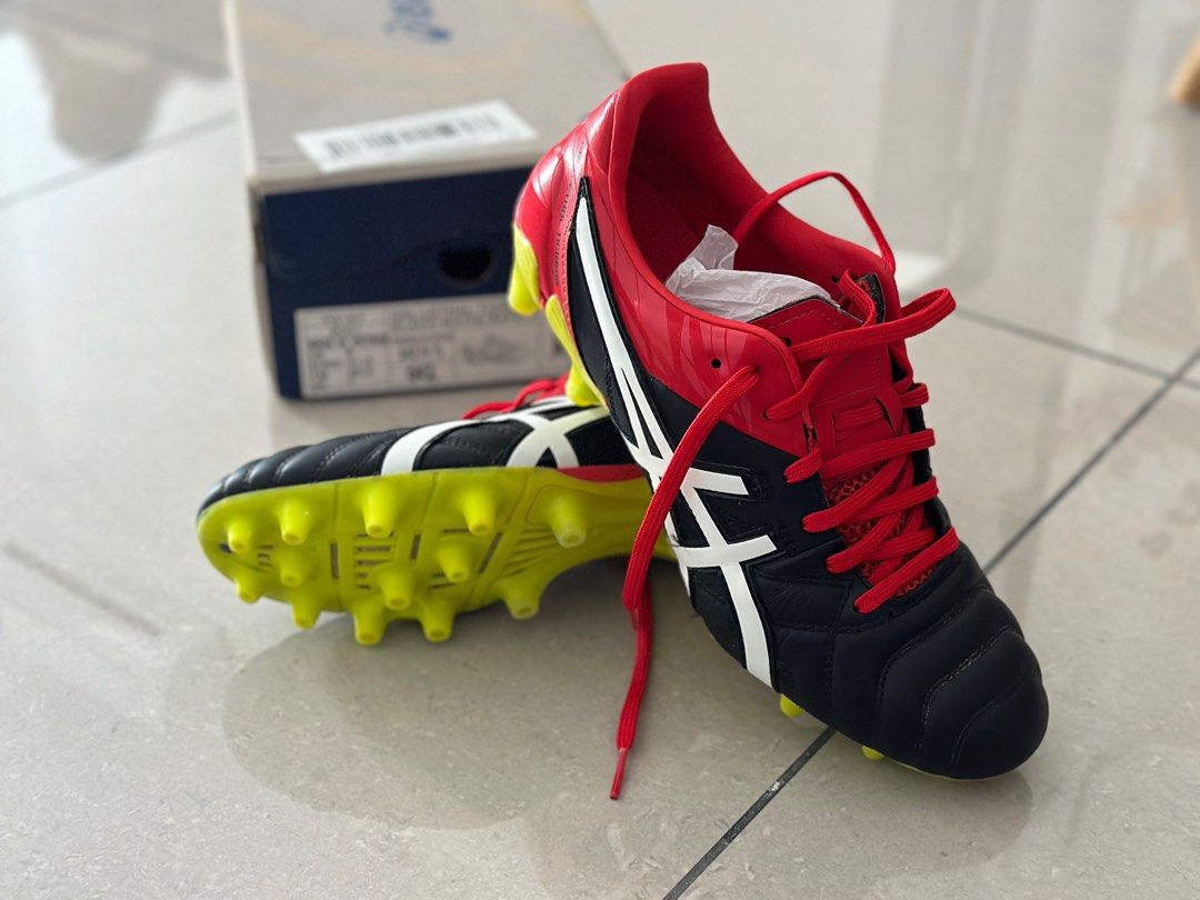 ASICS GEL LETHAL TIGREOR 9 K IT SIZE UK 7 BLACK WHITE SAFETY YELLOW