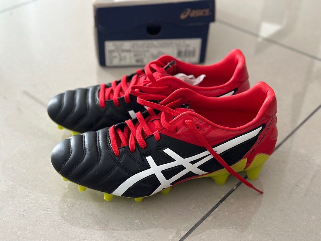 ASICS GEL LETHAL TIGREOR 9 K IT SIZE UK 7 BLACK WHITE SAFETY YELLOW