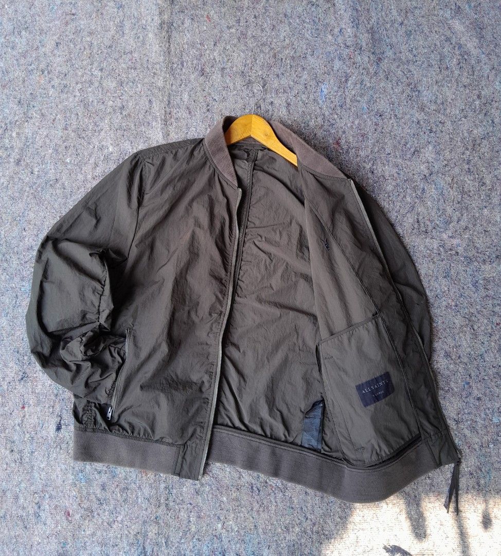 AUTHENTIC ALL SAINT FLEET BOMBER JACKET Fesyen Pria Pakaian Atasan di Carousell
