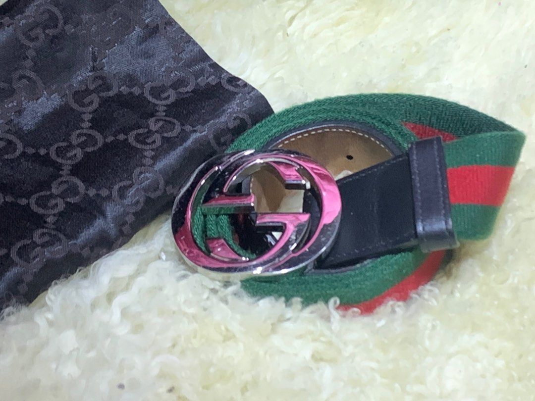 Authentic Gucci GG Interlocking Web Belt size 100cm 40 inches
