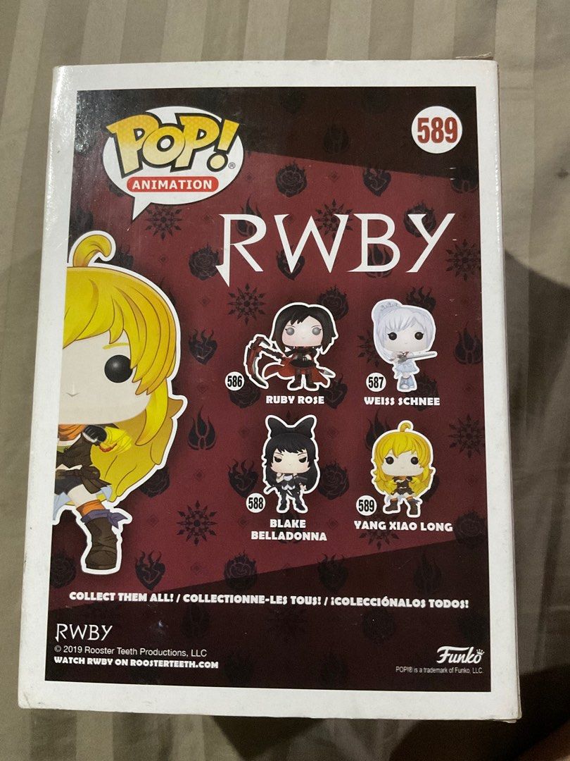 Authentic Yang Xiao Long Funko Pop (Category: Designer & Blind Box Toys) located in Muntinlupa City. Submitted by bright_annacortez (Listing ID 1325908498, Image 3). Description: .
