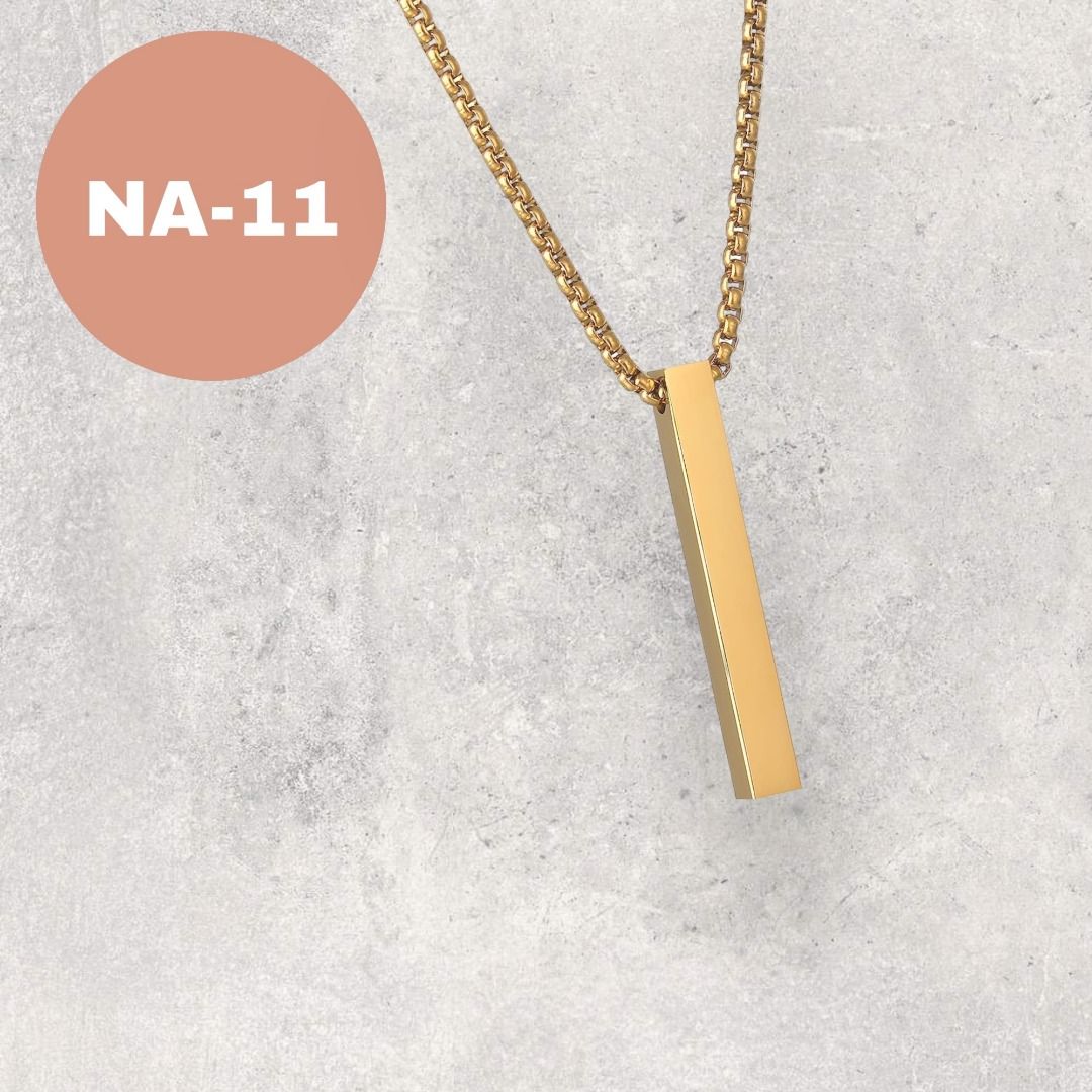 BUY 2 ANY ITEMS FREE DELIVERY MAILING Gold Bar Necklace Classic Vertical Bar Pendant Necklace Casual and Formal Wear Necklace Accessories for Men
