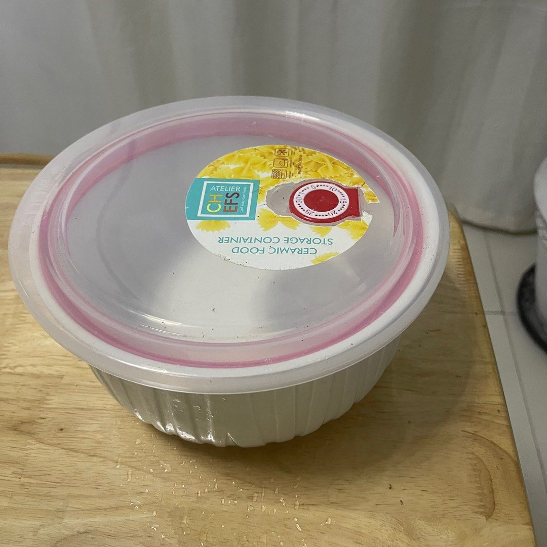 Chefs Atelier Ceramic Food Container with Lid (Category: Cookware & Accessories) located in San Jose. Submitted by salt02 (Listing ID 1325814074, Image 2). Description: Like new Bought in US Microwave and dishwasher safe.