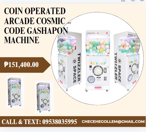 COIN OPERATED ARCADE COSMIC CODE GASHAPON MACHINE, Hobbies & Toys, Toys ...