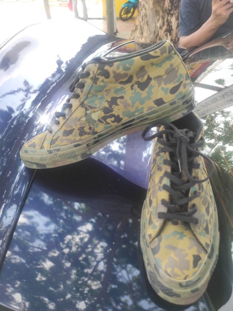 Converse one star camo mid discount