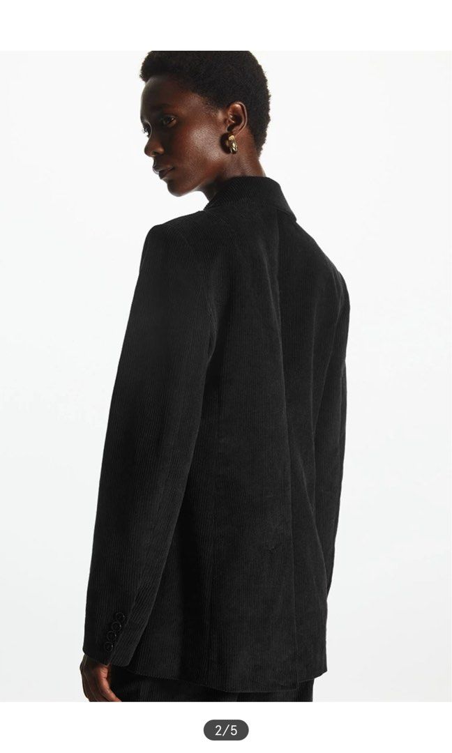 COS Slim Fit Double Breasted Corduroy Blazer