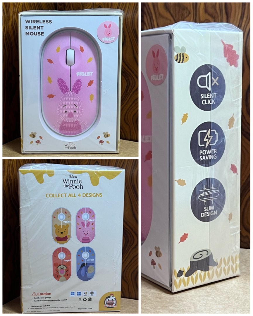 Disney Wireless Silent Mouse -Winnie The Pooh Series [Piglet ...