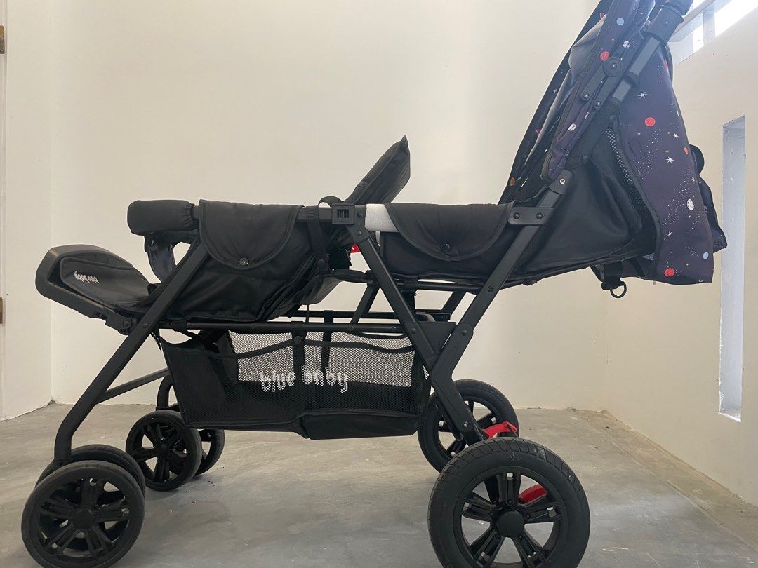 Double stroller front to back new arrivals