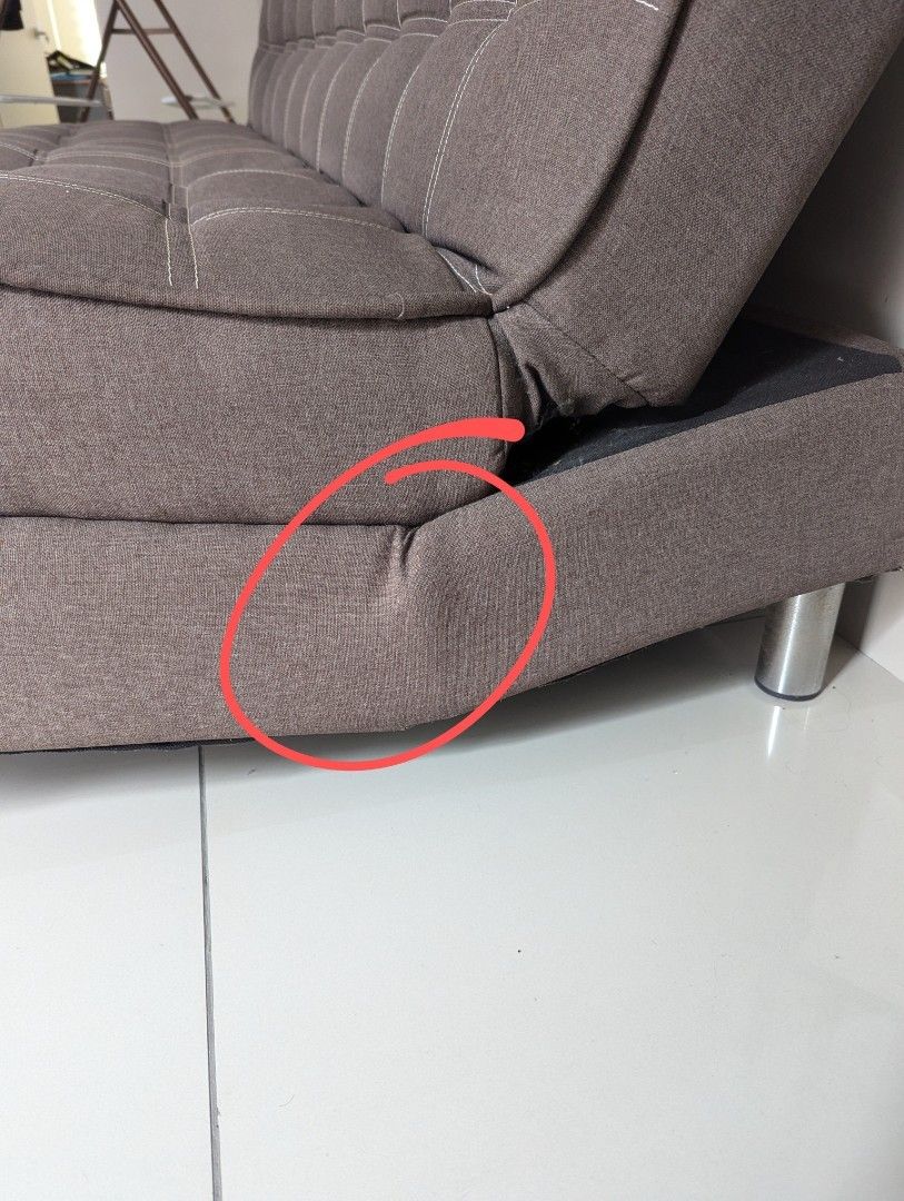 [Faulty] Sofa bed, Furniture & Home Living, Furniture, Sofas on Carousell