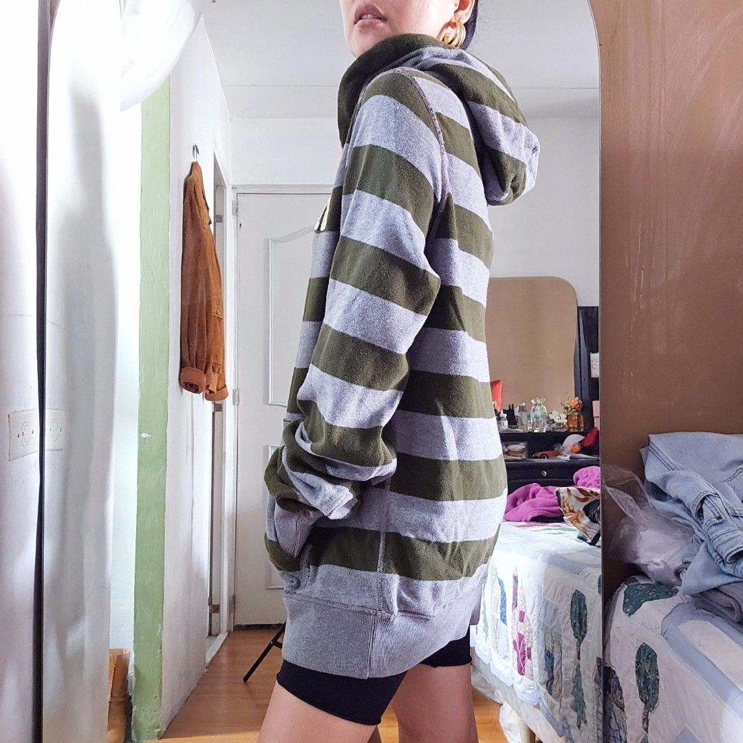 Hollister striped hoodie deals