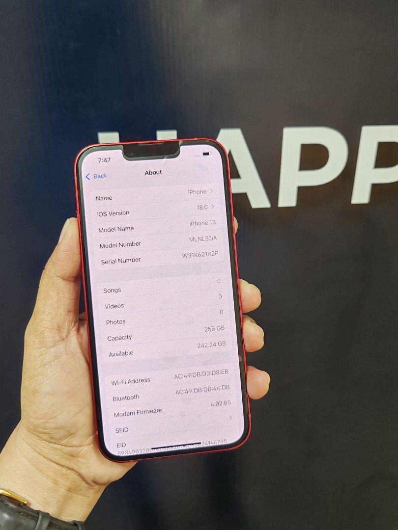 Iphone 13 256 preloved (Category: iPhone 13 Series) located in Quezon City. Submitted by ronalynac40976 (Listing ID 1325865013, Image 2). Description: iphone 13 256 factory unlock 94% batteri health good condition with box, case, usb pick up store in greenhills shopping! g center we ship nationwide via lbc +SF we accept ggives & spaylater+% we accept creditcard by installment+% dm or call for fast transaction 09279500069/09425544556 located @ Aqu