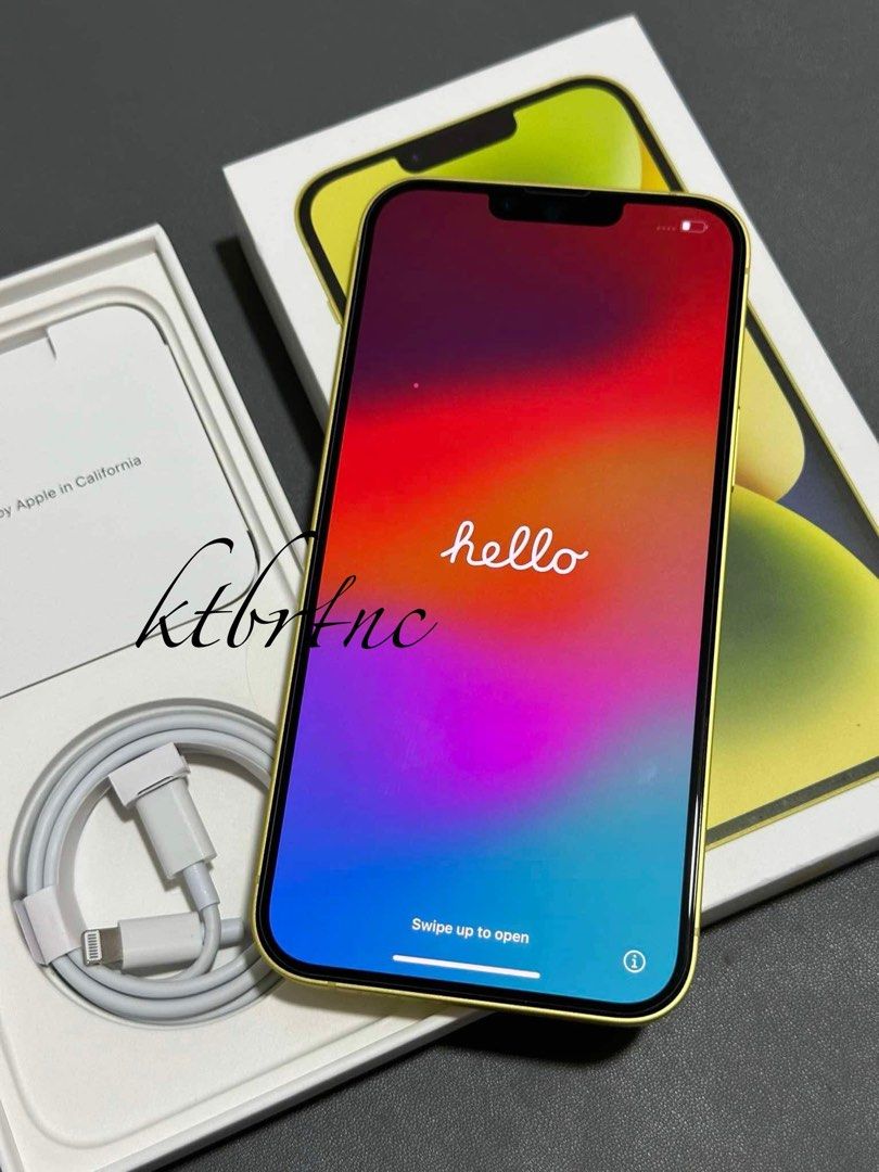 iPhone 14 Plus 128gb Yellow (Category: iPhone 14 Series) located in Cavite. Submitted by katbritani92264 (Listing ID 1325805777, Image 2). Description: Months old iPhone 14 Plus 128 GB Smartlocked Yellow •Good as new •Warranty until Oct 26, 2024 •91% battery health •Smooth, no issues Inclusions: Original box same imei Rep cord 20w adapter Case Tempered glass 34990 Pick up Meet up COD/COP.