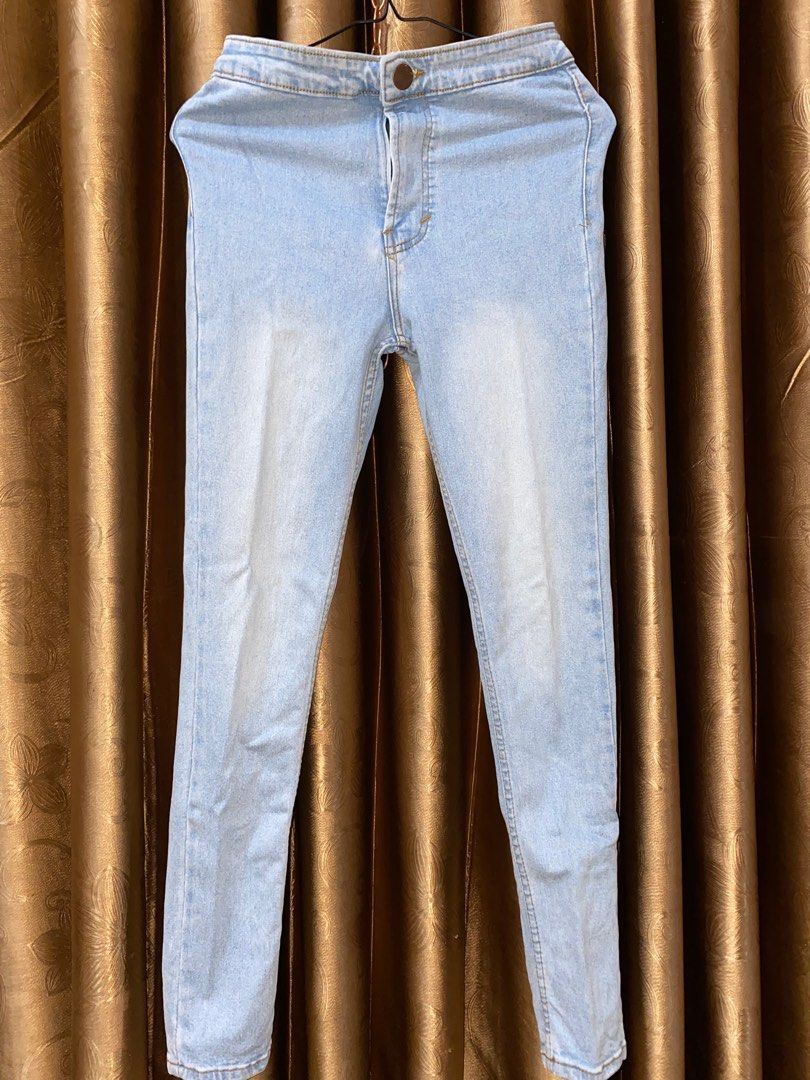 Waist Size 27 Jeans In Us Women's Jeans Light Blue High Waist