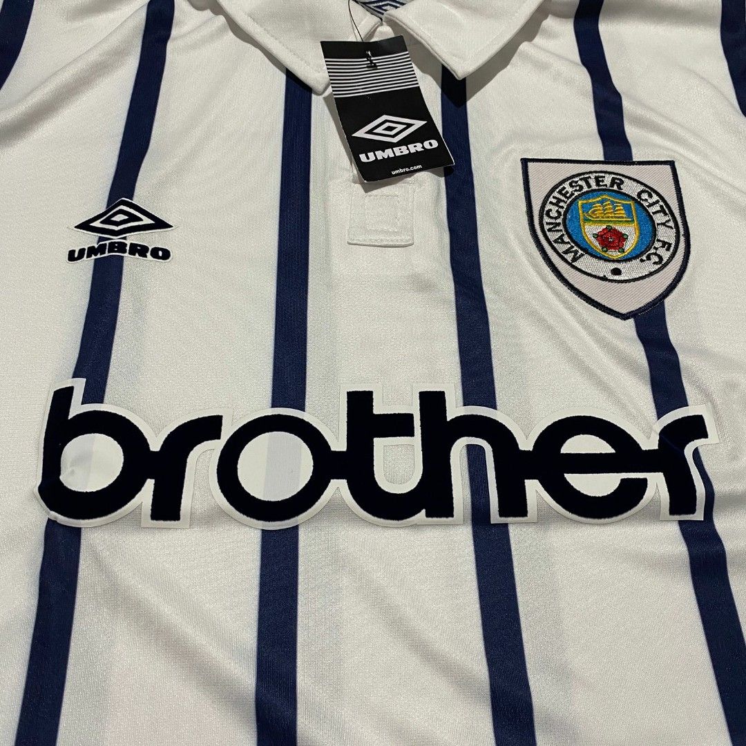 Jersey bola manhester city klasik vintage brother 97, Fesyen