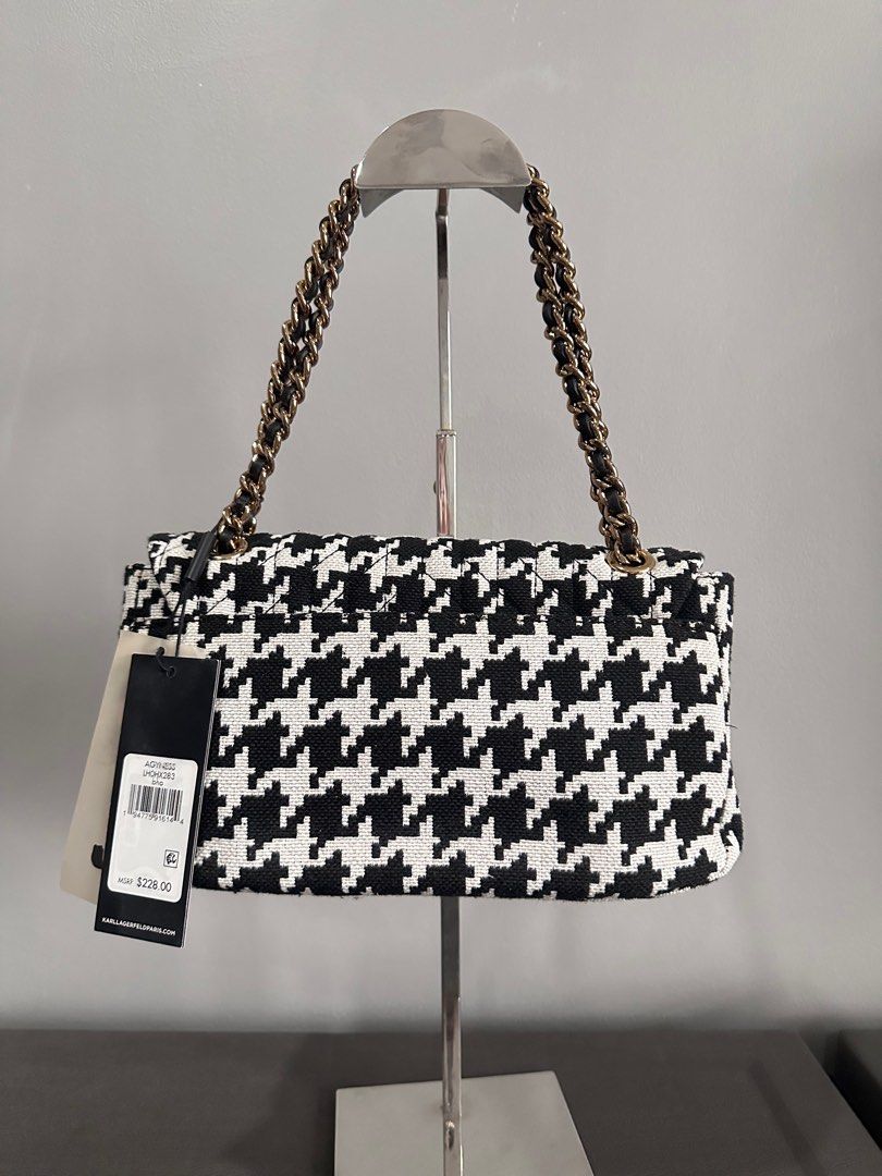 Karl Lagerfeld Agyness Herringbone Handbag (Category: Cross-body Bags) located in Taguig. Submitted by superbshops.ph (Listing ID 1325884138, Image 2). Description: Brand new with tags Karl Lagerfeld Women’s Black Agyness Herringbone Shoulder Bag. Herringbone Print. Boucle. Flap Closure With Turn Lock. 1 Back Slip Pocket. Interior: 1 Zipper Pocket. Adjustable And Convertible Double Top Handles. 10” X 3” X 6”. Color: black. Dust bag included. Tota