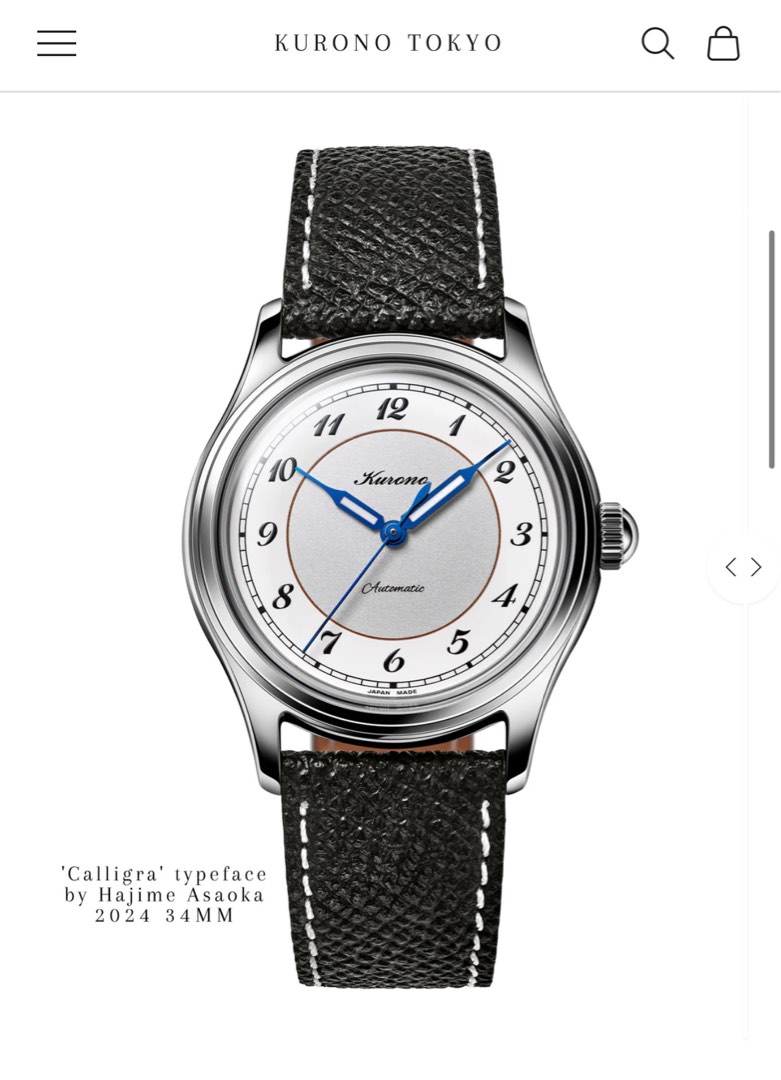 Kurono Tokyo 34mm 'Calligra' Special Project, Luxury, Watches on