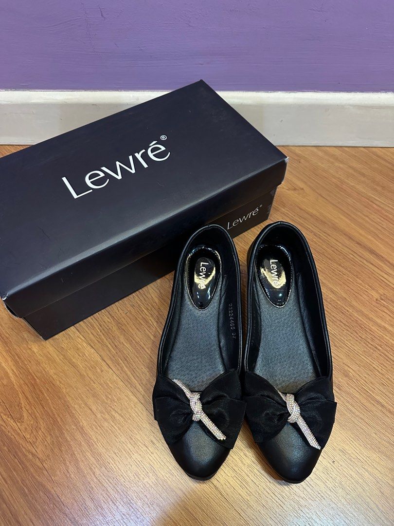 Lewre Amora Women s Wedges Ballerina Flat Black Size EU37 US6