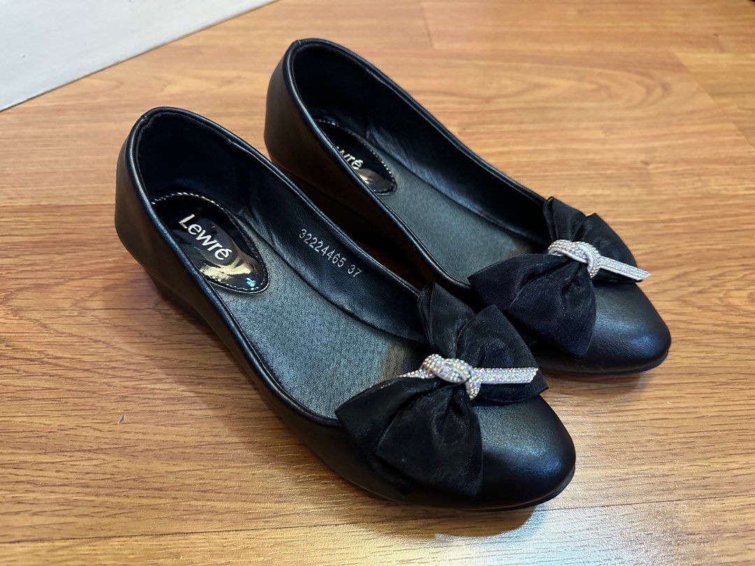 Lewre Amora Women s Wedges Ballerina Flat Black Size EU37 US6