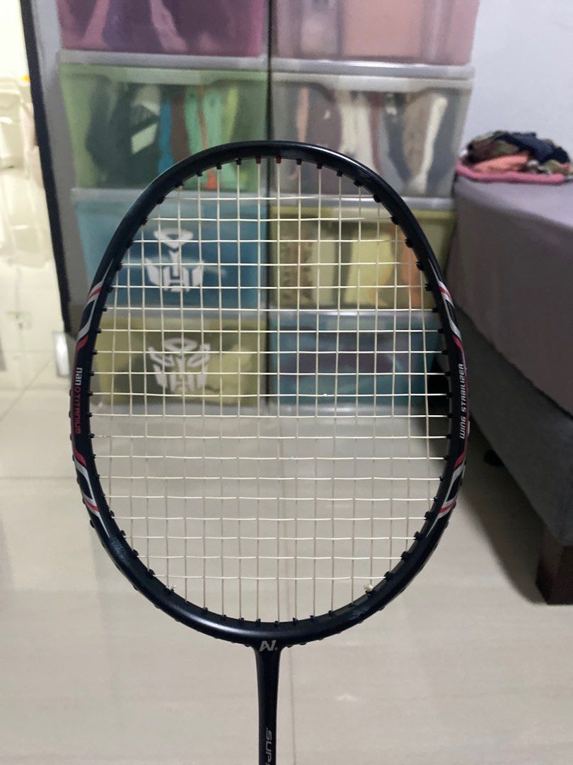 Lining Bundle (Category: Racket & Ball Sports) located in Singapore. Submitted by mecke (Listing ID 1325904328, Image 2). Description: Axforce 80 5ug5, no paint chips but small paint scuffs: $170 open to nego (SOLD) Lining badminton bag, like new almost no flaws at all: $60 Small head racket: perfectly fine nothing wrong at all: $40 .