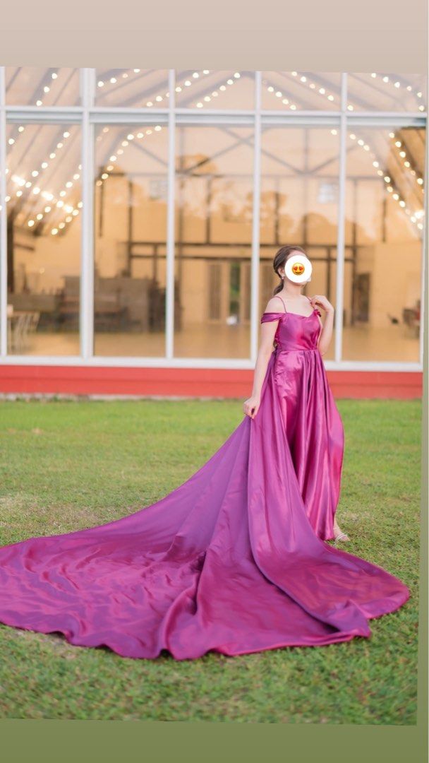 Magenta long dress new arrivals