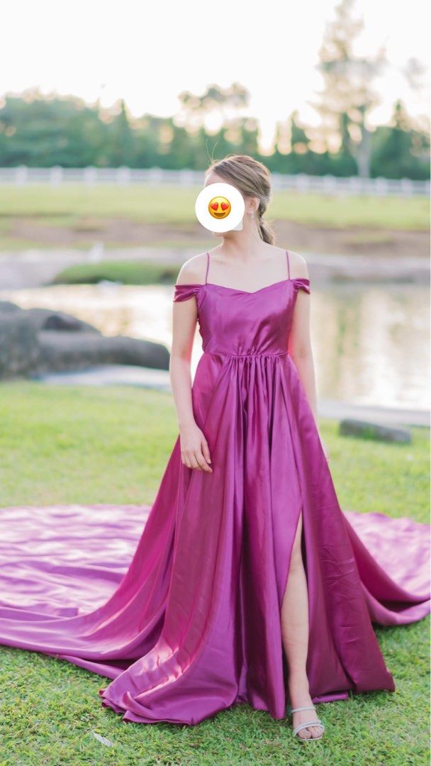 Long gown off shoulder design top