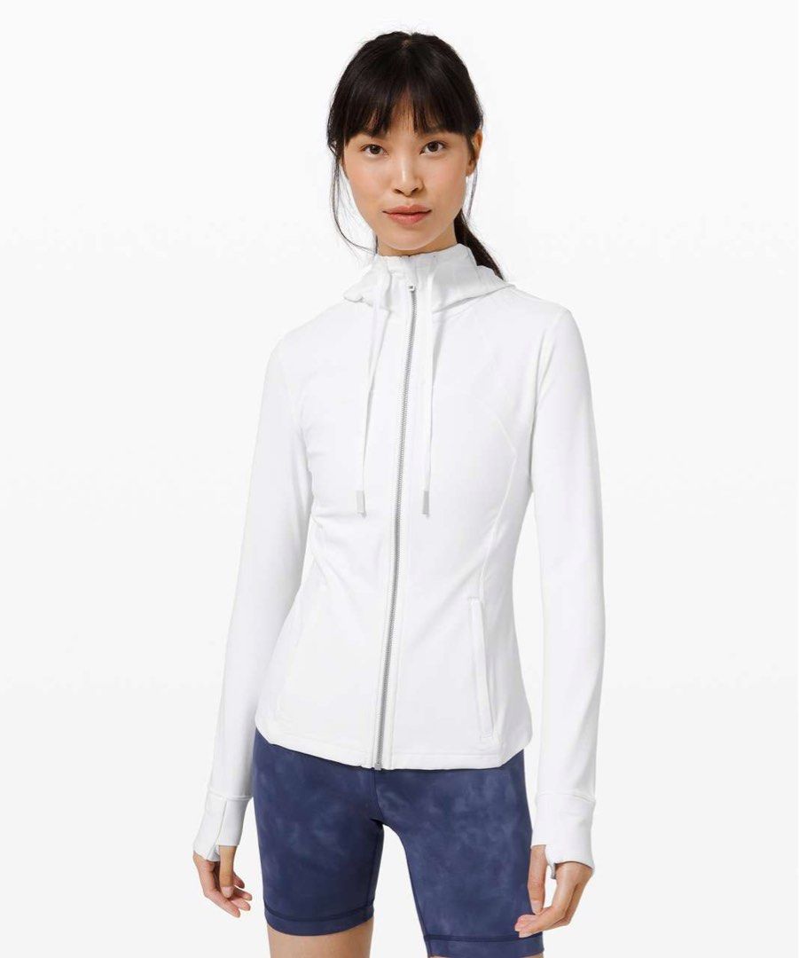 Lululemon Hooded Define Jacket Nulu in white Women s Fashion Activewear on Carousell