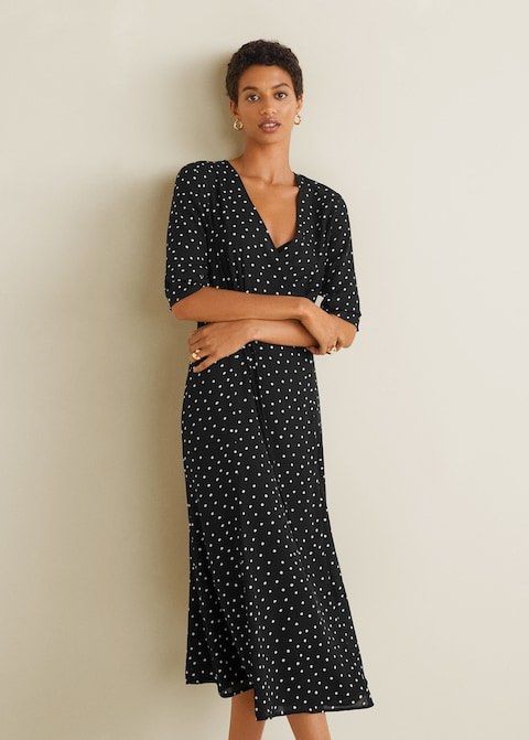Mango Wrap Polka Dot Dress in size EU 34 36 38 Women s Fashion Dresses Sets Dresses on Carousell
