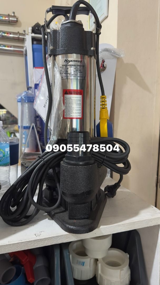 Maximus Sewage Submersible Pump 1.5HP (Category: Construction Tools & Equipment) located in Quezon City. Submitted by reo_ma (Listing ID 1325863537, Image 1). Description: Maximus Sewage Submersible Pump 1.5HP .