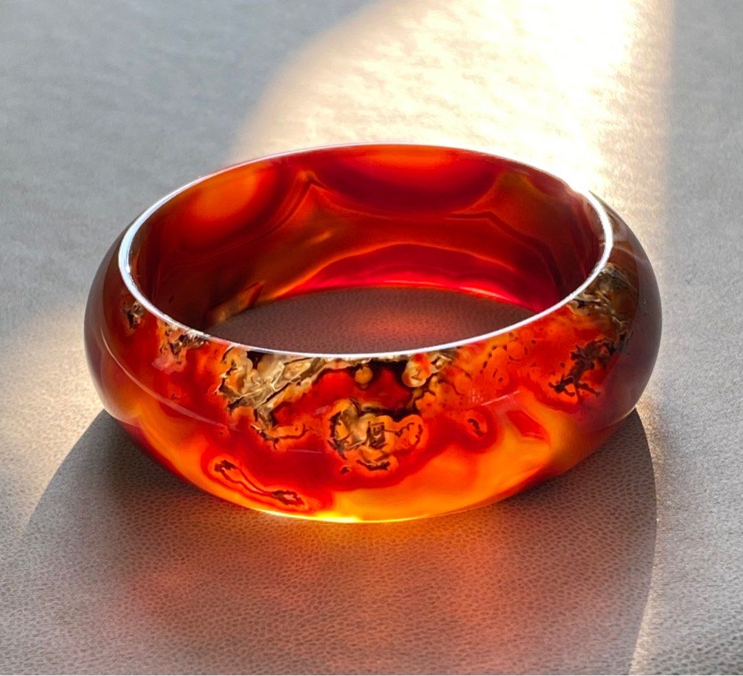 Natural agate bangle store