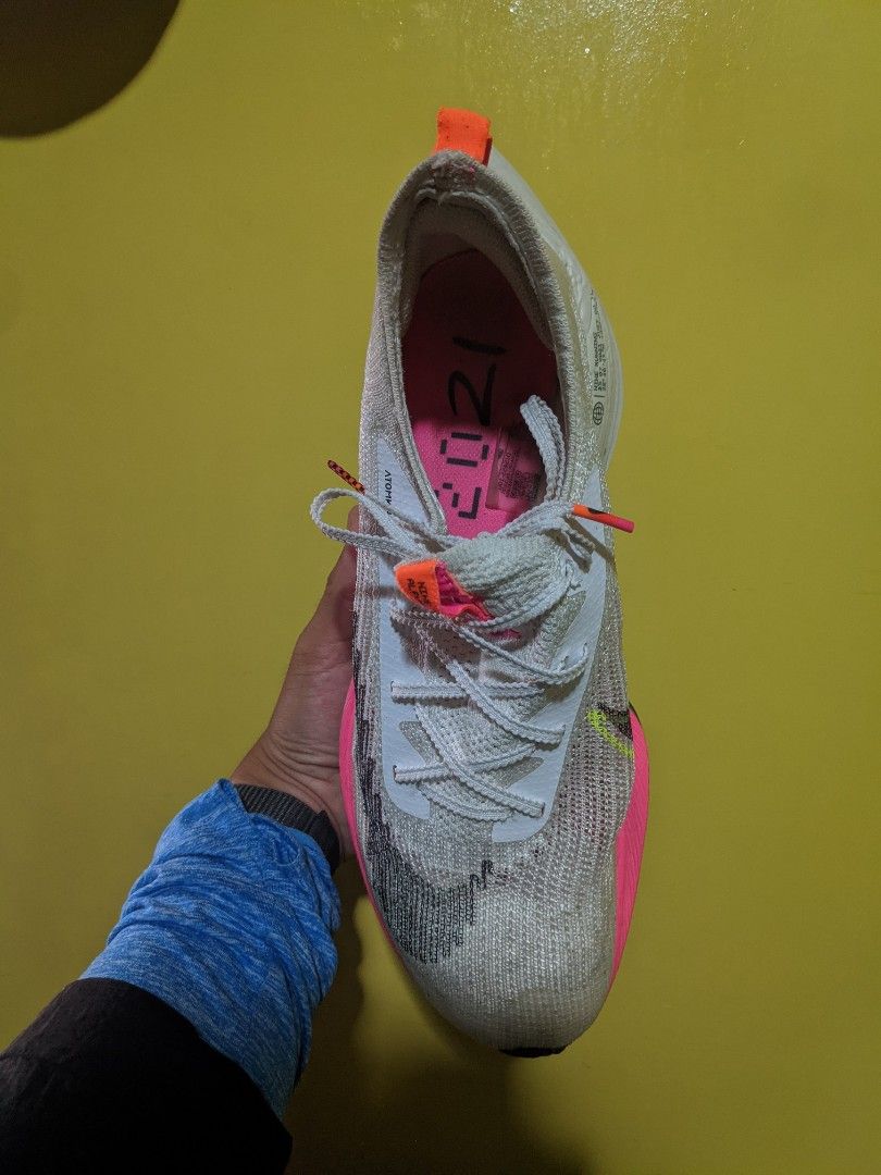Nike ZoomX Alphafly "Rawdacious" (Category: Sneakers) located in Bacolod City. Submitted by kiiroitor1 (Listing ID 1325856477, Image 3). Description: Price is negotiable Mileage is give or take 50km.