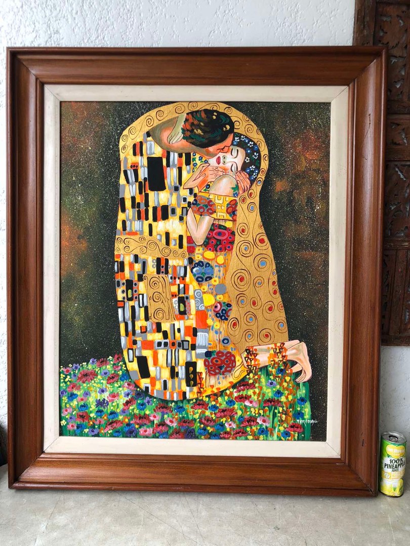 Old Big 30 x 24 Oil on Canvas Painting by T. Cristobal, Hobbies & Toys