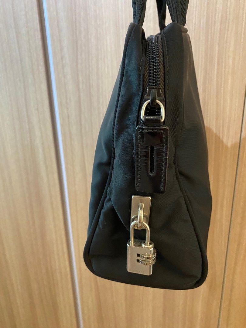 Prada Tessuto Nylon Boston Bag, Luxury, Bags & Wallets on Carousell