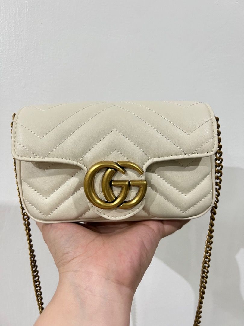 Preloved Gucci super mini marmont chain bag