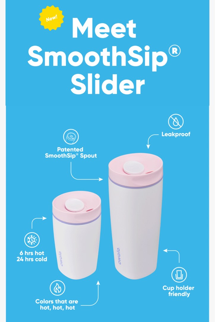Owala Smooth Sip Slider 12oz ターコイズ