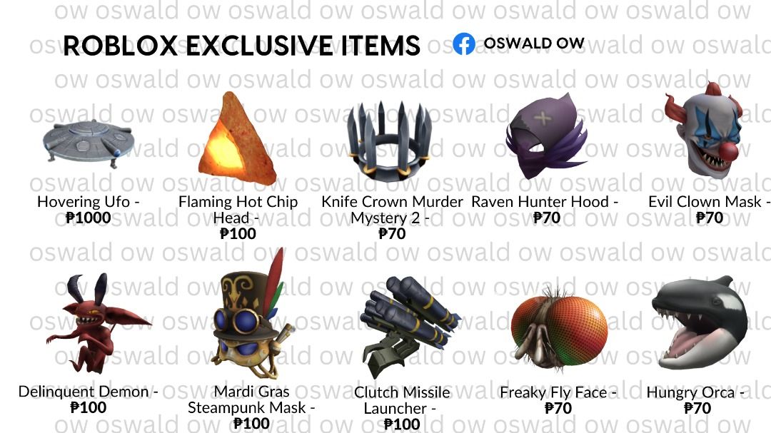 Roblox Exclusive Items Code (with EFFECTS!), Video Gaming, Gaming ...
