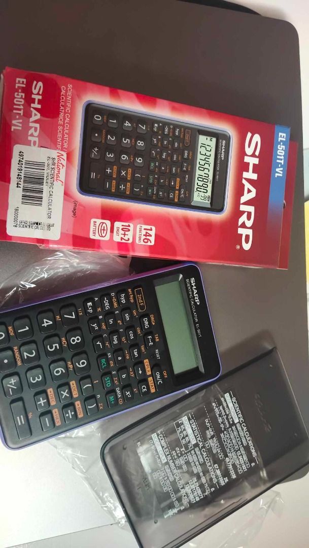 Sharp Scientific Calculator EL-501T (Category: Office & Business Technology) located in Bacoor. Submitted by dward. (Listing ID 1325911065, Image 1). Description: Used once Bought on September 14, 2024 SRP: 389 Buyer shoulders shipping fee (SF).
