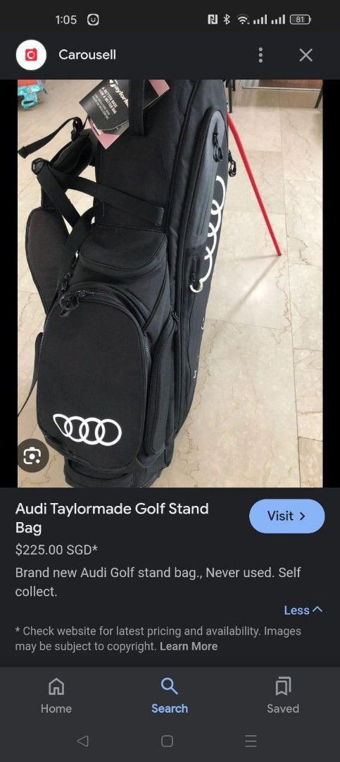 Taylor Made Audi original Germany golf bag