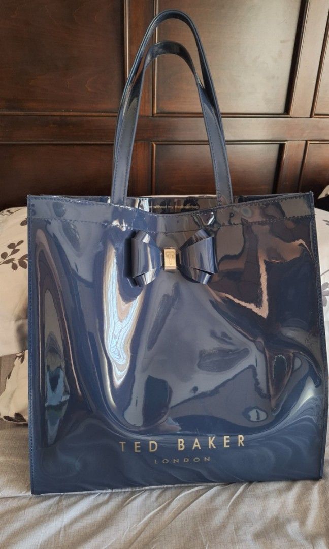 Ted Baker Plain Bow Icon large shopper bag Navy