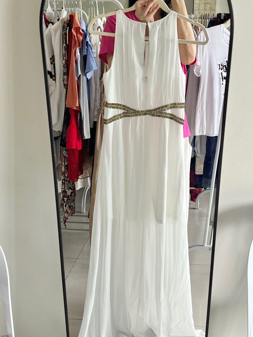 The Clothing co white Grecian Goddess evening semi formal gown, S, Women's  Fashion, Dresses & Sets, Evening dresses & gowns on Carousell