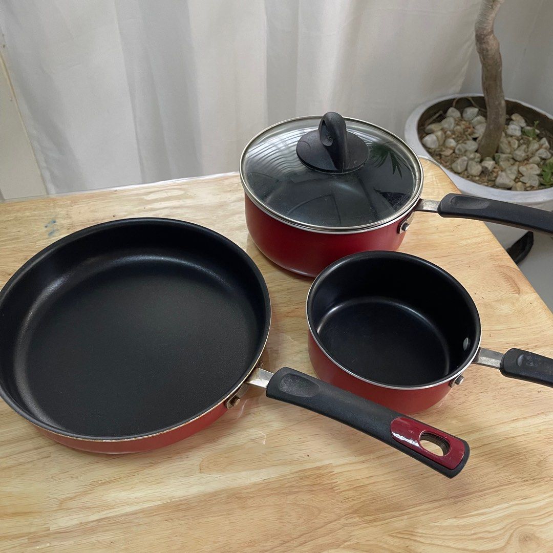 Tramontina 3 pcs Non Stick Cookware Pans Assorted Sizes (Category: Cookware & Accessories) located in San Jose. Submitted by salt02 (Listing ID 1325809037, Image 1). Description: Bought in US What you see is what you get 2 pcs were never been used 1 is slightly used.