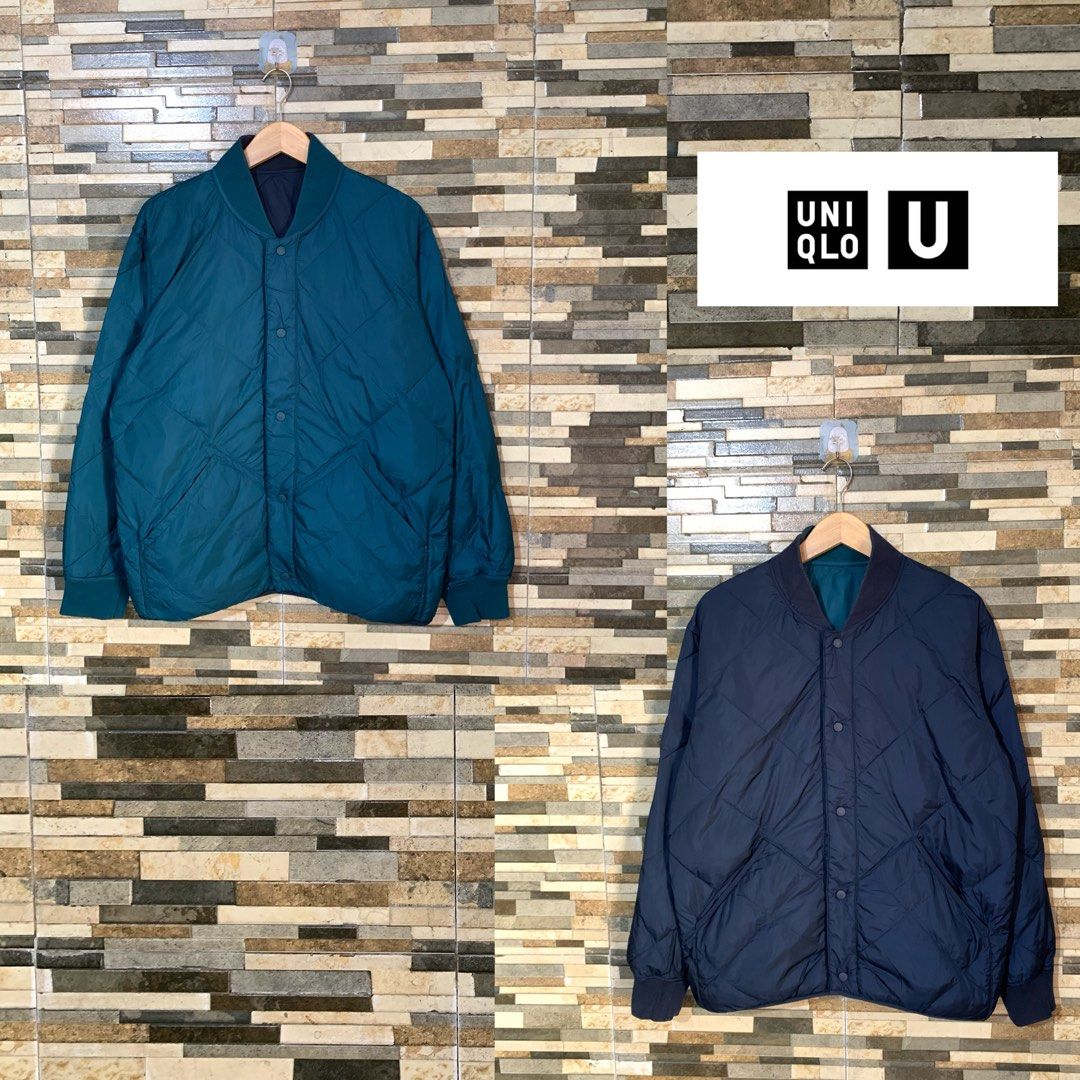 UNIQLO U MEN WARM PADDED REVERSIBLE JACKET Fesyen Pria Pakaian Baju Luaran di Carousell