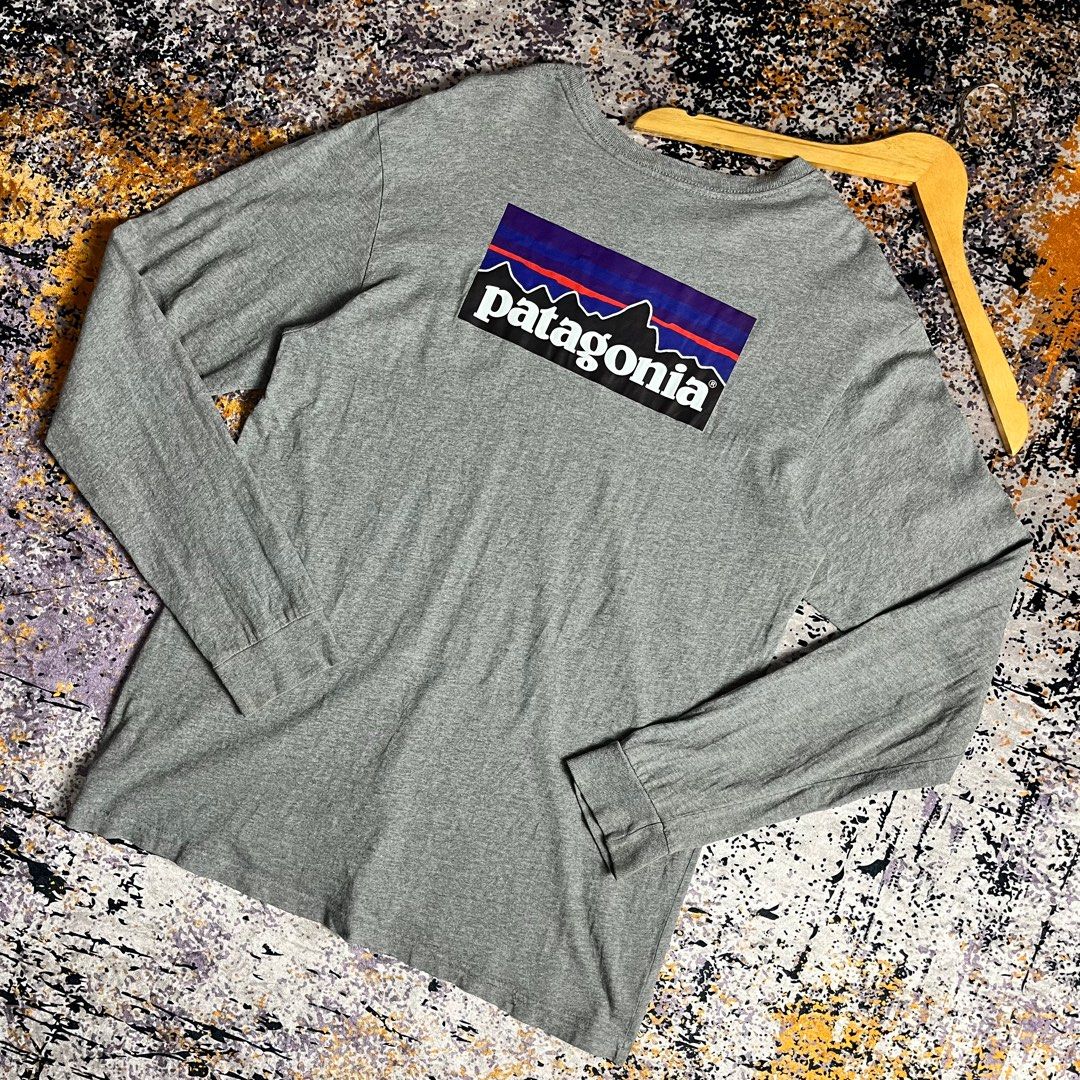 Vintage Patagonia Live Simply Made In Usa Long Sleeve Kaos Lengan