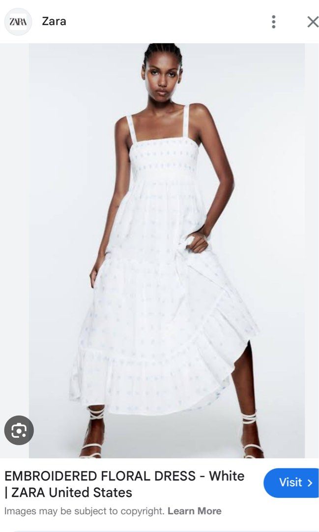 White smock dress zara best sale